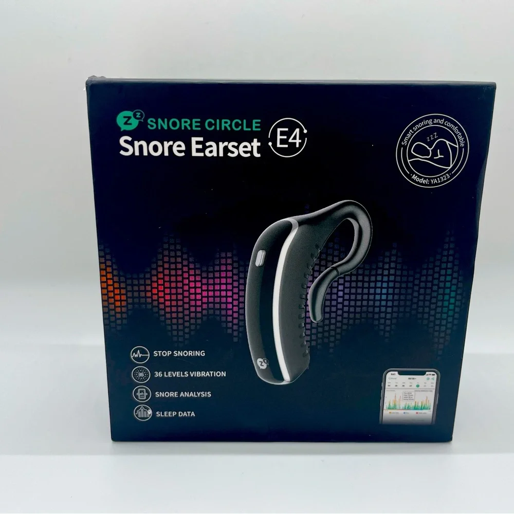 Snore Circle E4 Snore Earset in Black Tested Good Condition Anti Snore